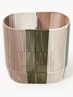 Cesta de ropa doble artesanal de cuerda Gabe