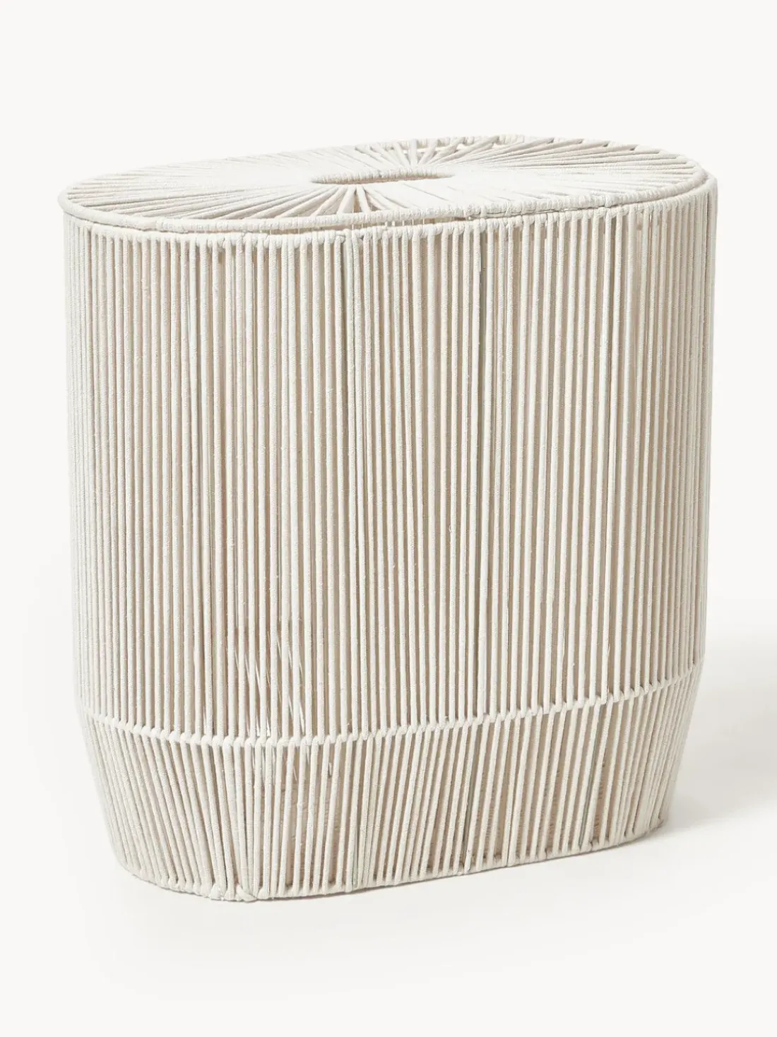 Cesta de ropa doble artesanal de cuerda Gabe