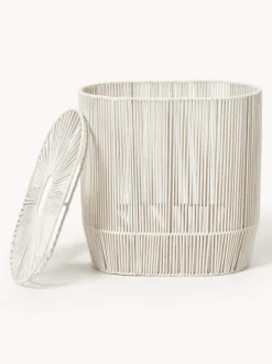 Cesta de ropa doble artesanal de cuerda Gabe