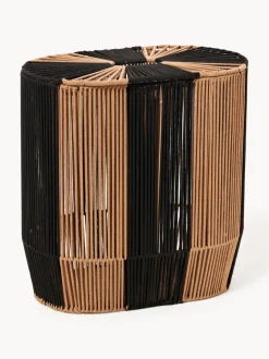 Cesta de ropa doble artesanal de cuerda Gabe