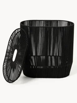 Cesta de ropa doble artesanal de cuerda Gabe