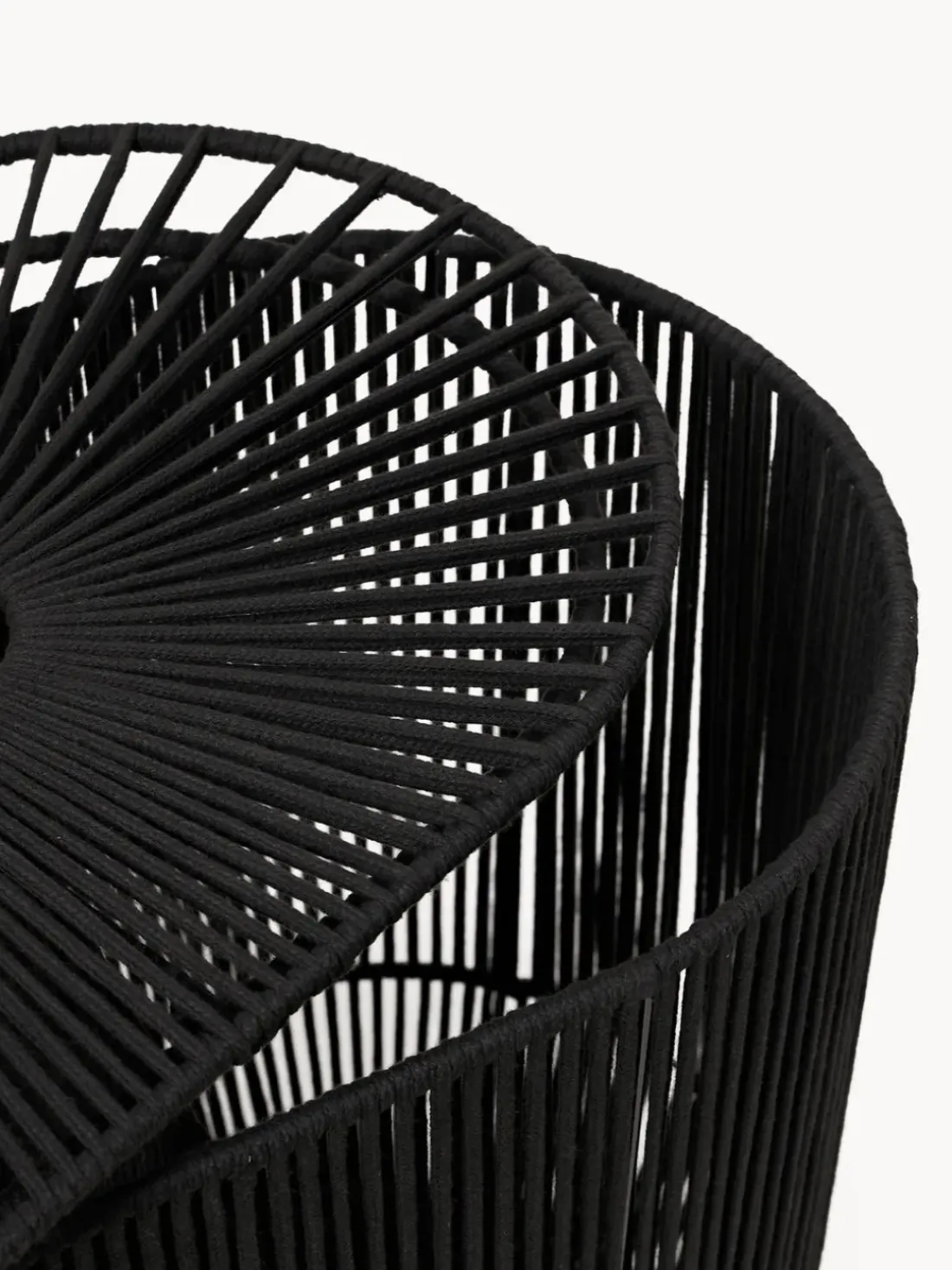 Cesta de ropa doble artesanal de cuerda Gabe