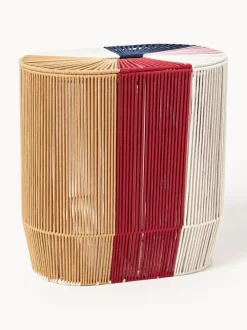 Cesta de ropa doble artesanal de cuerda Gabe
