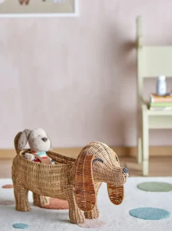 Cesta infantil de ratán Palle en forma de perro
