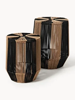 Cestas de ropa artesanales de cuerda, 2 uds.
