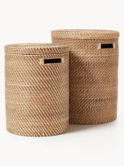Cestas de ropa con tapa Lurdes, 2 uds.