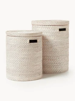Cestas de ropa con tapa Lurdes, 2 uds.