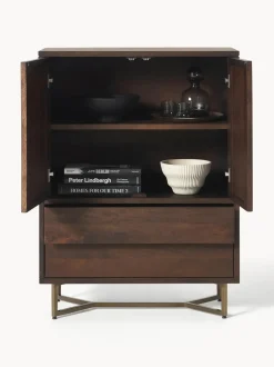 Chiffonnier de madera de mango diseño espiga Luca
