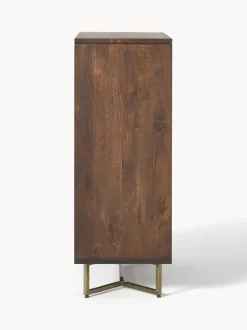 Chiffonnier de madera de mango diseño espiga Luca