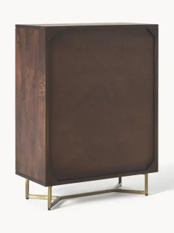 Chiffonnier de madera de mango diseño espiga Luca