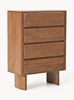 Cómoda artesanal de madera de roble Chandler