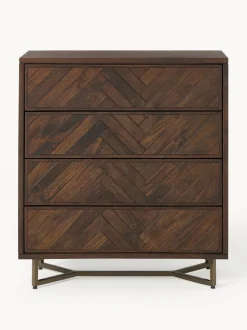 Cómoda de madera de mango con diseño espiga Luca