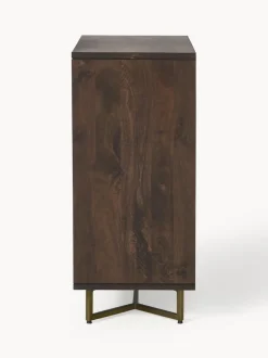 Cómoda de madera de mango con diseño espiga Luca