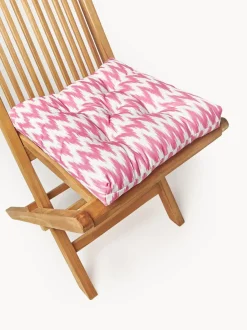 Cojín de asiento para exterior con estampado ikat Maillot