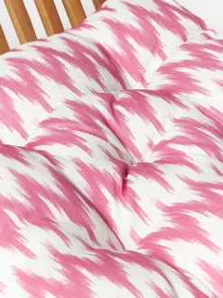 Cojín de asiento para exterior con estampado ikat Maillot