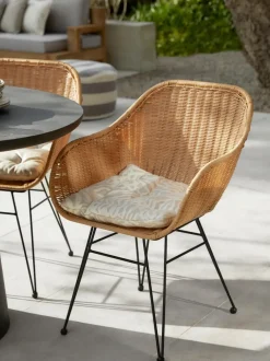 Cojín de asiento para exterior estampado jacquard Ortun