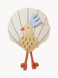Cojín peluche de algodón ecológico Peacock