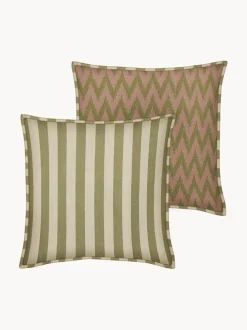 Cojín reversible artesanal para exterior Jackie