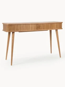 Consola de madera con puertas enrollables y frente acanalado Barbier