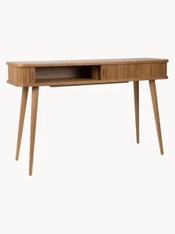 Consola de madera con puertas enrollables y frente acanalado Barbier