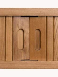 Consola de madera con puertas enrollables y frente acanalado Barbier