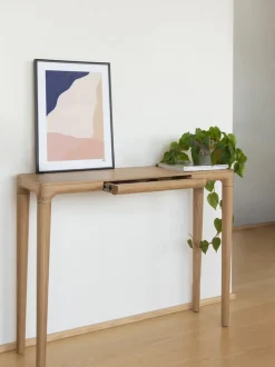 Consola de madera de roble con cajón Heart'n'Soul