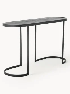Consola de metal con tablero de madera Carter