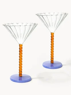 Copas de cóctel de vidrio de borosilicato Perle, 2 uds.