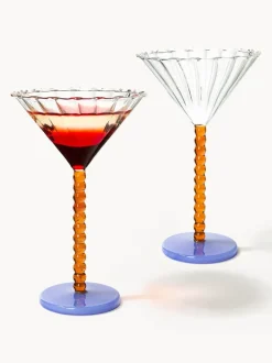 Copas de cóctel de vidrio de borosilicato Perle, 2 uds.