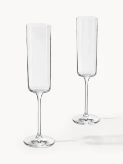 Copas de champán Xavia de cristal, 4 uds.