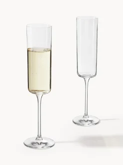 Copas de champán Xavia de cristal, 4 uds.