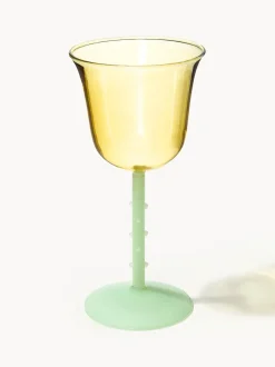 Copas de vino artesanales de vidrio borosilicato Dot, 2 uds.