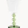 Copas de vino artesanales de vidrio borosilicato Petal, 2 uds.