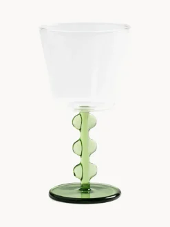 Copas de vino artesanales de vidrio borosilicato Petal, 2 uds.