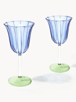 Copas de vino artesanales de vidrio borosilicato Eve, 2 uds.