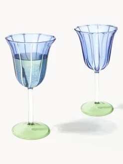 Copas de vino artesanales de vidrio borosilicato Eve, 2 uds.