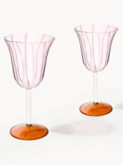 Copas de vino artesanales de vidrio borosilicato Eve, 2 uds.