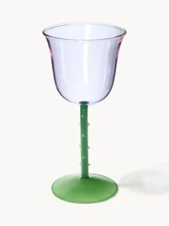 Copas de vino artesanales de vidrio borosilicato Dot, 2 uds.