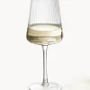 Copas de vino blanco artesanales con relieves Cami, 4 uds.