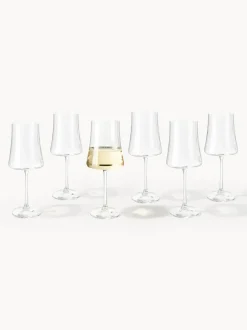 Copas de vino blanco de cristal Gwenda, 6 uds.