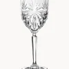 Copas de vino blanco de cristal con relieve Oasis, 6 uds.