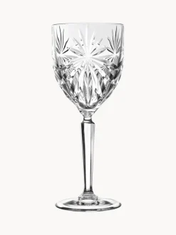 Copas de vino blanco de cristal con relieve Oasis, 6 uds.