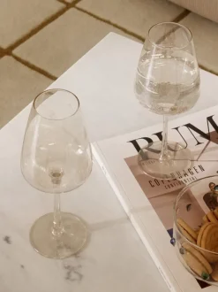 Copas de vino blanco sopladas Ellery, 4 uds.