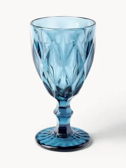 Copas de vino con patrón texturizado Colorado, 4 uds.