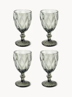 Copas de vino con patrón texturizado Colorado, 4 uds.