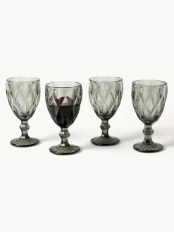Copas de vino con patrón texturizado Colorado, 4 uds.