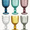 Copas de vino con relieves Geometrie, 6 uds.