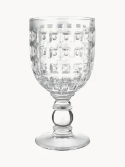 Copas de vino con relieves Geometrie, 6 uds.