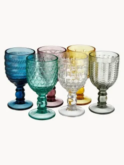 Copas de vino con relieves Geometrie, 6 uds.