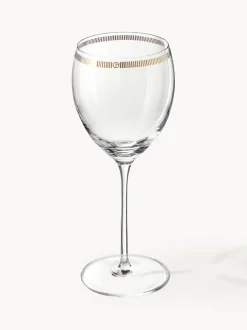 Copas de vino de cristal con decoración dorada Dvorak, 6 uds.